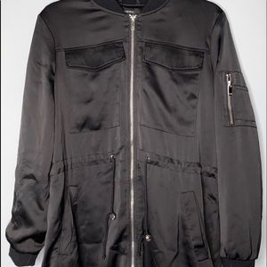 Long jacket with zipper detail